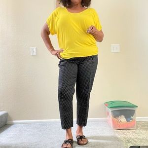 AKRIS PUNTO Black and white polka dot pants